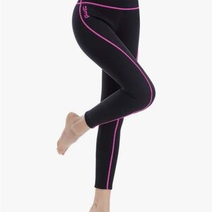 Women's Black and Pink 2mm neoprene wetsuit Leggings